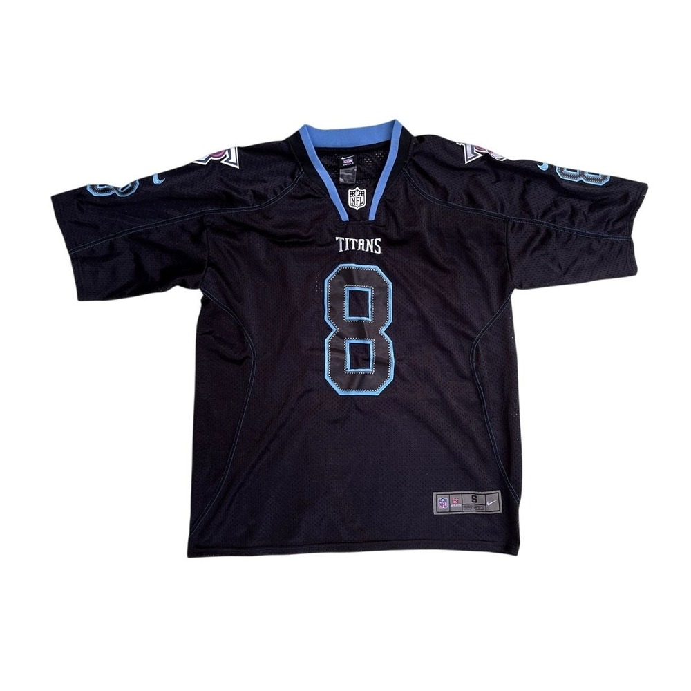 Nike Marcus Mariota 8 Tennessee Titans NFL Stitched Jersey Black Mens Small